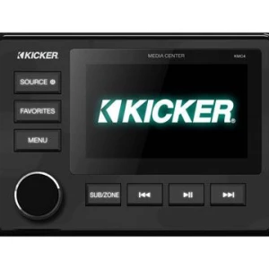 KICKER KMC4 морски медиен център с Bluetooth и усилвател