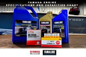Таблица за необходимо количество масло за извънбордови двигатели Yamaha.